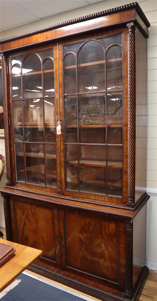 A William IV mahogany library bookcase W.148cm